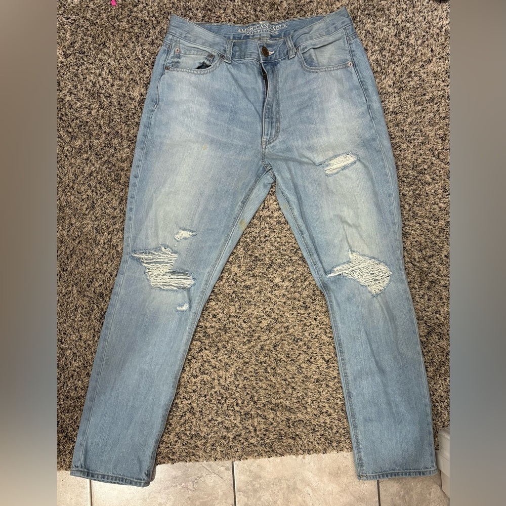 American Eagle Outfitters Light Blue High-Rise Jeans